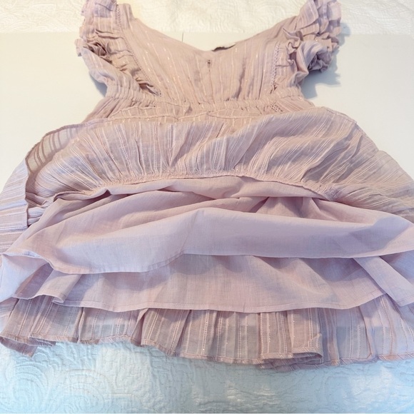 House of Harlow 1960 Ruffled Tiered Skirt Lavender Dress - Large - Picture 8 of 11